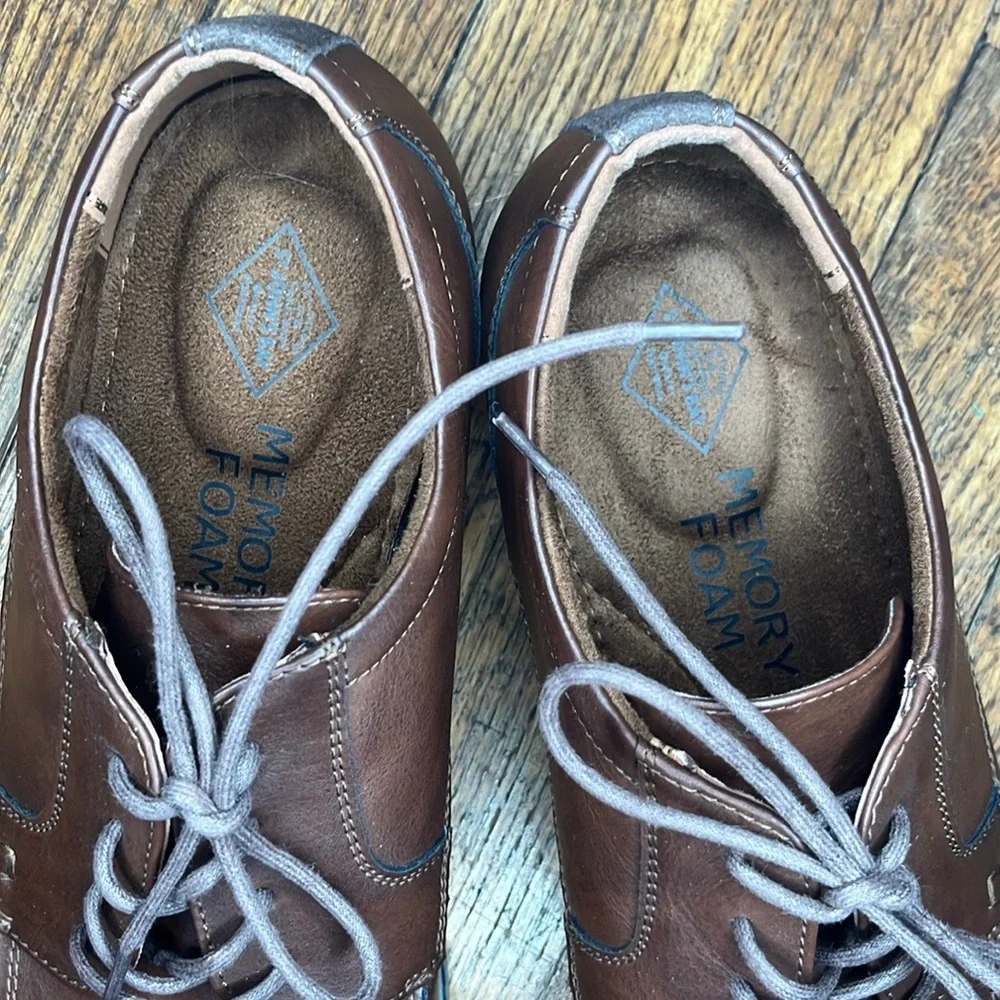 St. John’s Bay dress shoes brown oxford faux leather 12 preppy normcore office